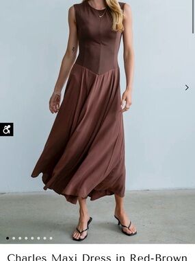 Brand New-Never Worn
Bohme Red-Brown Sleeveless Maxi Dress